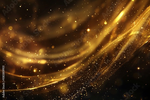 Abstract gold bokeh background