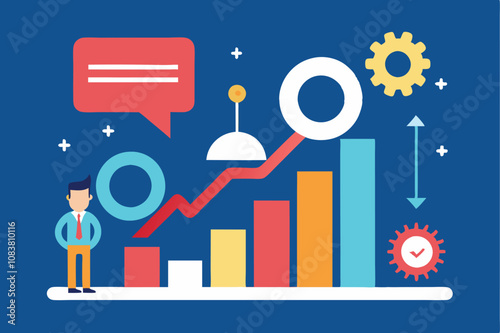 business benchmarking vector illustration