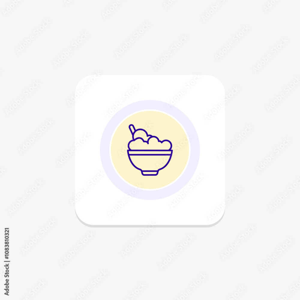 Obraz premium Salad Bowl color circle icon , vector, pixel perfect, illustrator file