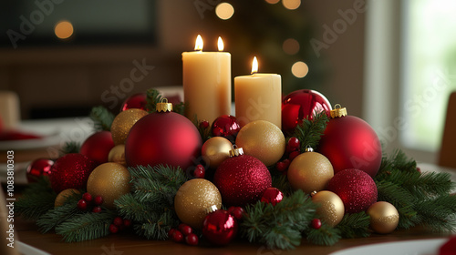 christmas decoration with candles