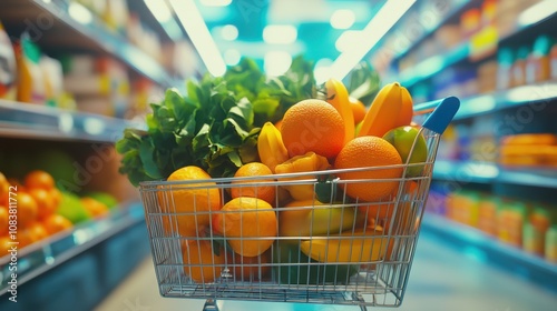 The Shopping Cart of Produce. photo