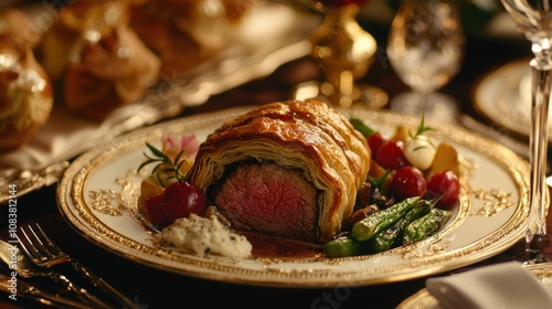 Traditional English Beef Wellington, Fine Dining at its Best photo