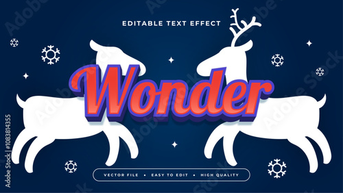 Blue Red And White Wonder 3d Editable Text Effect - Font Style