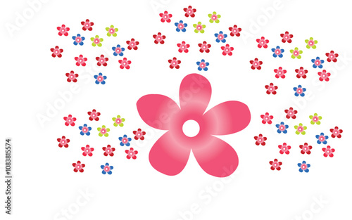 Set of flowers. Abstract origami flowers icons background. style for banners, wallpaper, posters, websites, online shopping. Vector illustration design