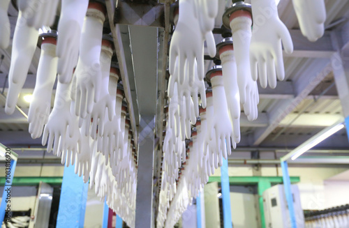 Nitrile rubber gloves production line photo