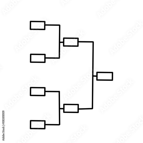 Match chart flat design illustration