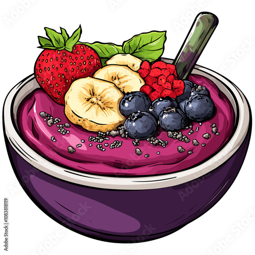 Acai Smoothie Bowl with Fresh Fruits