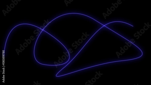 colorful and moving lines on black background