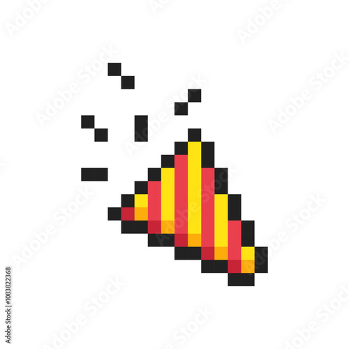 Firework 8-bit icon, pixel art firework item.