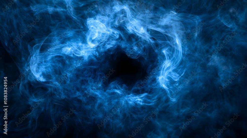 Obraz premium Abstract Blue Smoke Background Illustration
