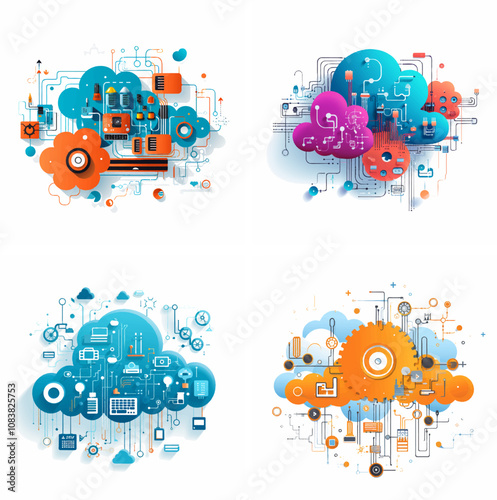 Cloud tech cloud computing cloud storage digital infrastructure SaaS IaaS PaaS virtual serve