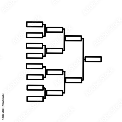 Tournament bracket vector