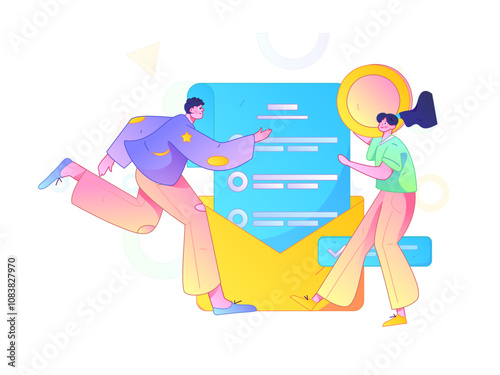 Buy insurance for car flat character vector concept operation illustration
