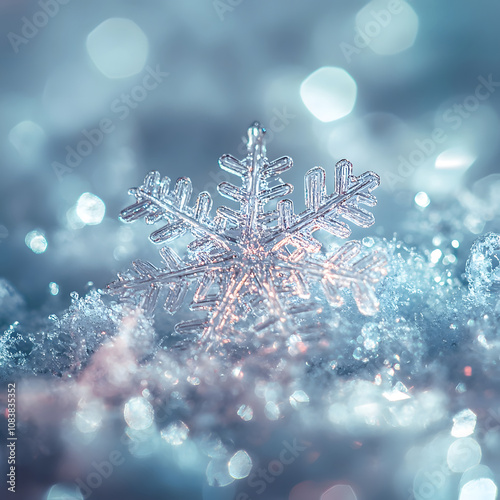 snowflake, ice, crystals, winter, cold, reflective, wonder, patterns, cheer, serene, tranquility, ethereal, brilliant, magic, flake,  weather, seasonal, aesthetic, scenery, delicate, glimmer, atmosphe