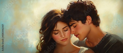 Produce a frontal view portrait of a soulmate in a traditional oil painting style Capture their essence using warm and soothing tones