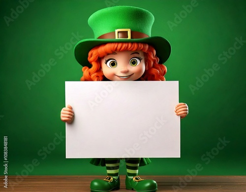 Cute Cartoon Lady St Patric...