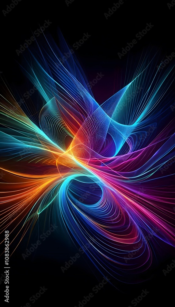 Obraz premium Neon Nexus A Symphony of Light