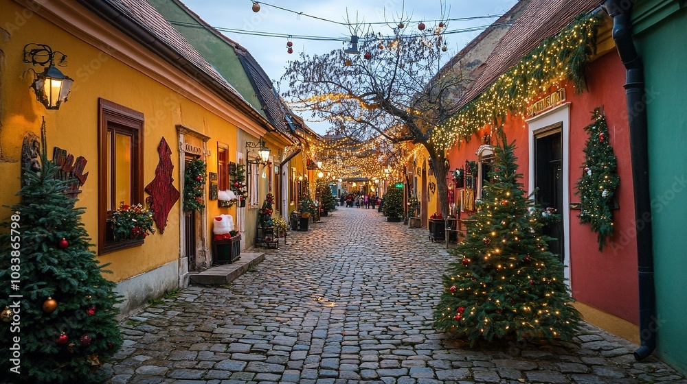 Fototapeta premium street in the old town country