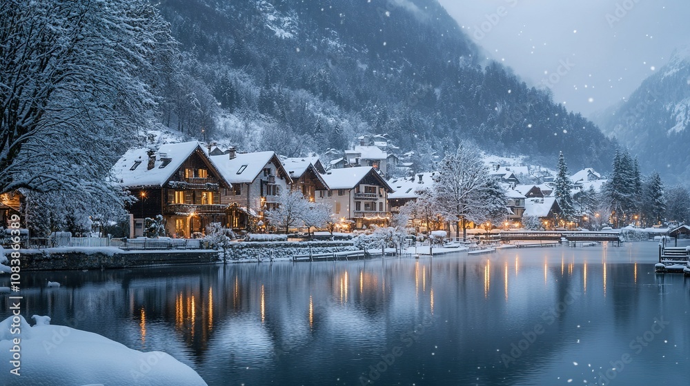 Fototapeta premium house on the lake