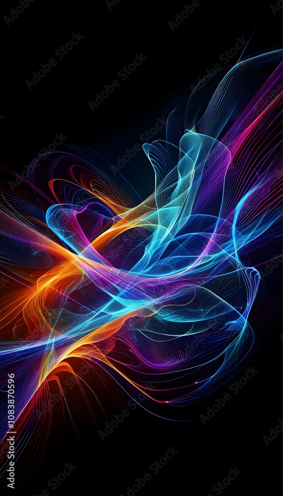 Obraz premium Neon Nexus A Symphony of Light