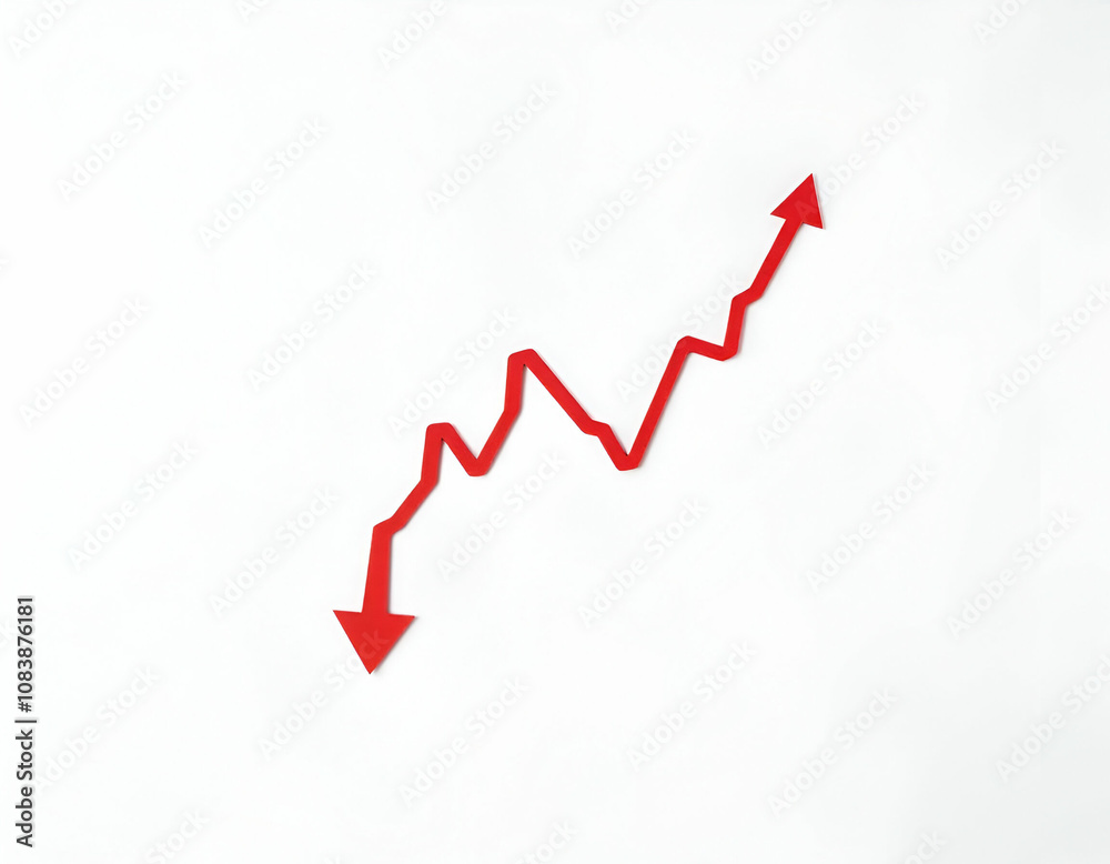 Obraz premium graph with arrow