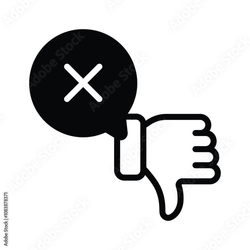 Icon representing a dislike or dissatisfaction