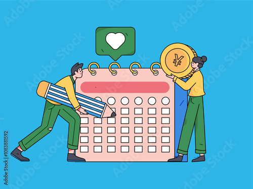 Check-in character flat vector concept operation hand-drawn illustration
