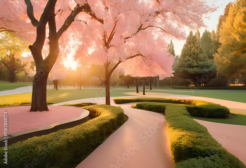 landscape with trees