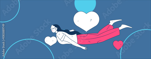 Happy Valentine's Day flat character vector concept business hand drawn illustration
