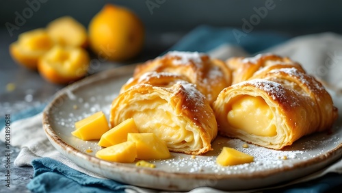 Bougatsa with Atemoya Custard (Greek Dessert - Greek Cuisine) photo