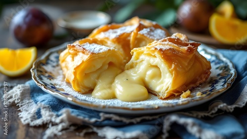 Bougatsa with Barbadine (Greek Custard Pie) (Greek Cuisine) photo