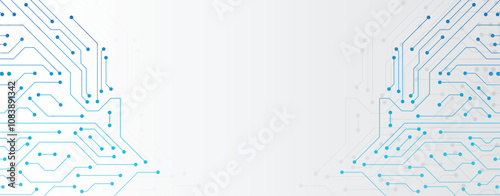 Computer Circuit Board. Central Computer Processors CPU Concept. Motherboard Digital Chip. Abstract Technology Background . Circuit Board Pattern on White Background
