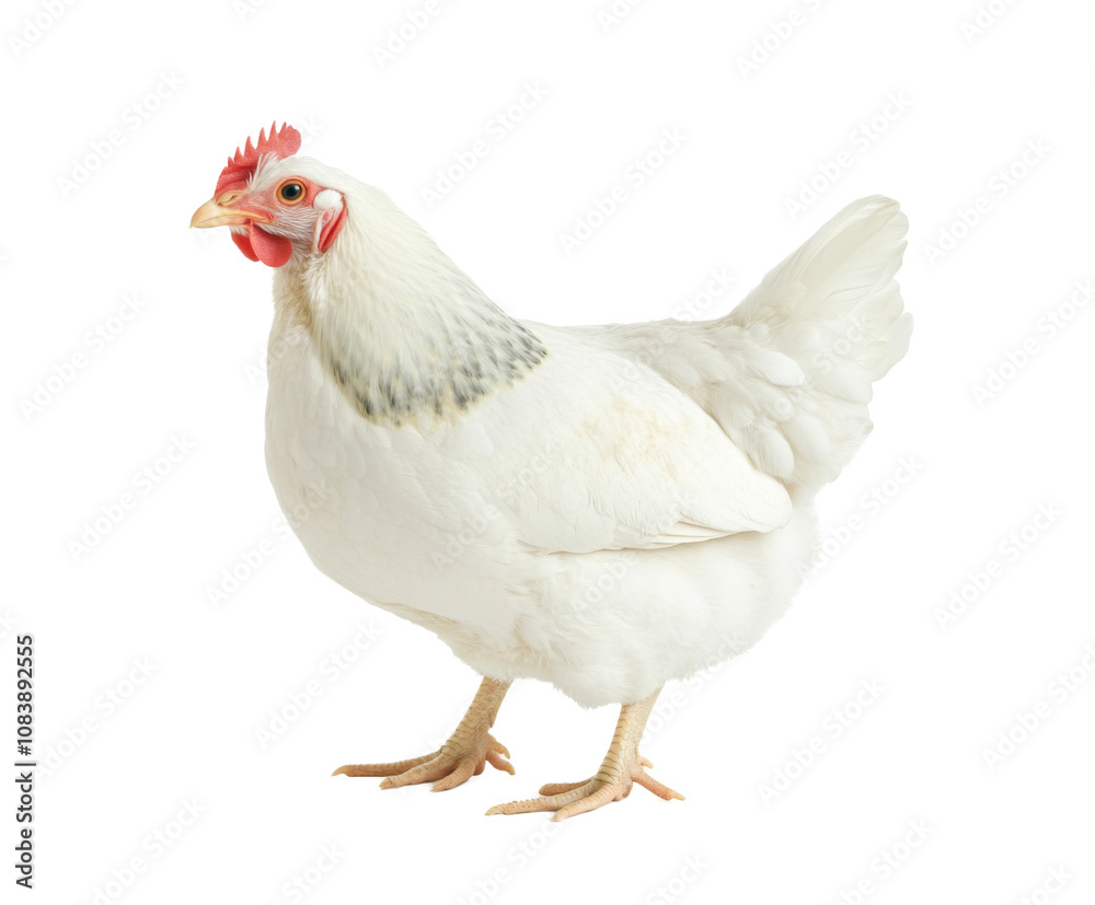 Fototapeta premium Beautiful White Chicken Portrait