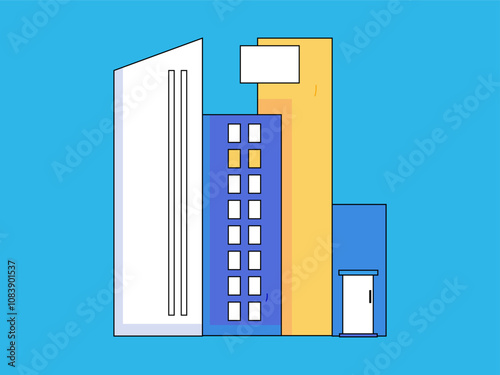 House building vector concept operation hand drawn illustration
