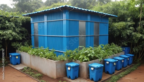 Rainwater harvesting systems made from recycled materials photo