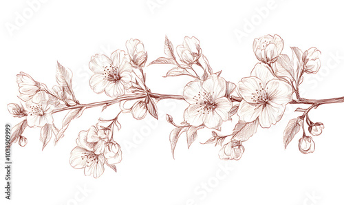 modern 2D doodle cartoon flower concept with open space for text, featuring whimsical floral and leafy elements on crisp white backgrounds.