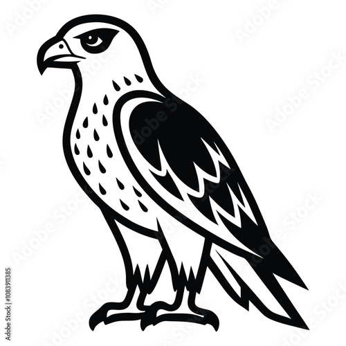 Solid color Honey Buzzard animal vector design