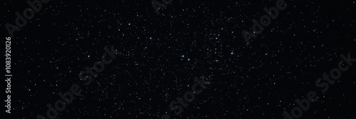 Night sky filled with twinkling stars against a dark black backdrop, night-time, space