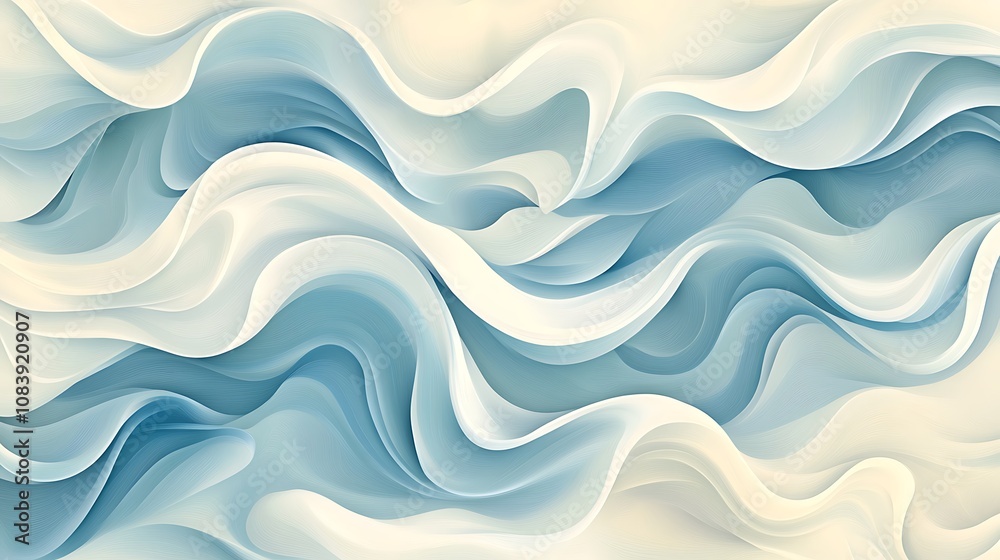 Fototapeta premium Seamless pattern with a digital drawing of wavy background
