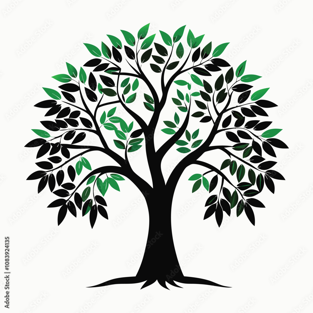 Obraz premium Black Locust Vector Art Illustration