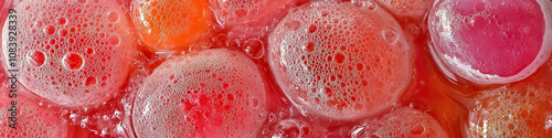 Sticky Situation: A close-up of bubblegum stuck on a surface, its tacky residue resisting cleaning efforts. photo