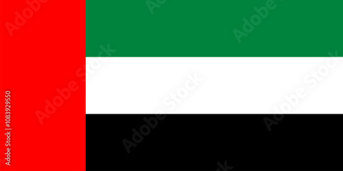 Flag of United Arab Emirates or UAE