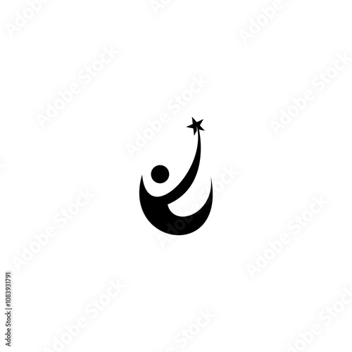 people reach for star company logo template	
