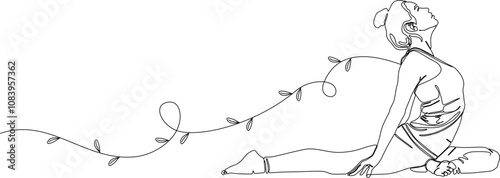 Elegant Flow Yoga Line Art Illustrations, Tranquil Poses Minimalist Yoga Line Drawings, Graceful Movements Yoga Line Art Designs.