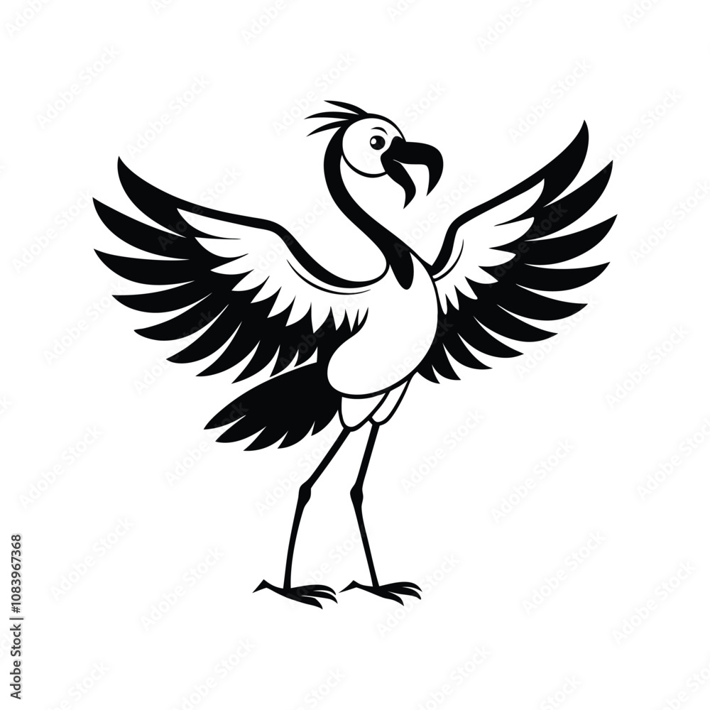 Fototapeta premium Flamingo Bird Clipart Design - Cute Flamingo vector illustration