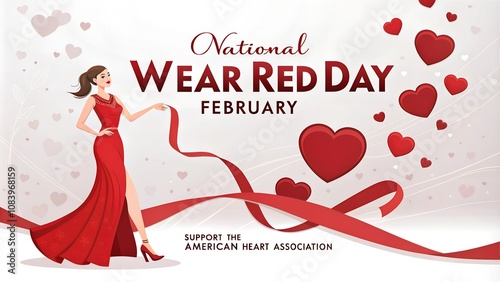 Celebrating national wear red day in february for heart health awareness