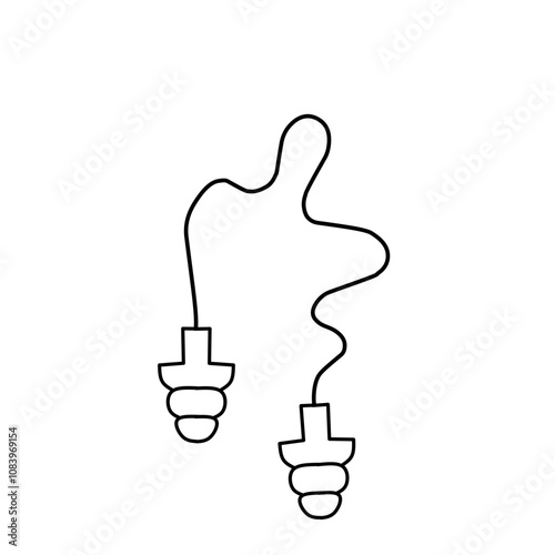 Earplug Line Icon 