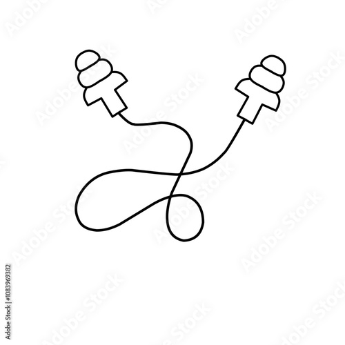 Earplug Line Icon 