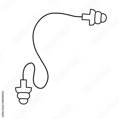 Earplug Line Icon 