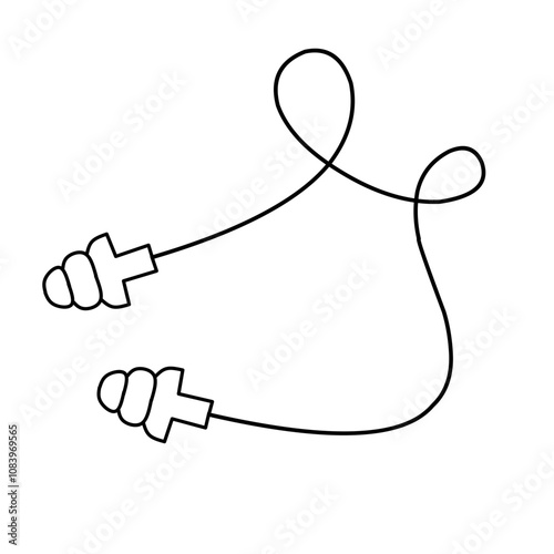 Earplug Line Icon 
